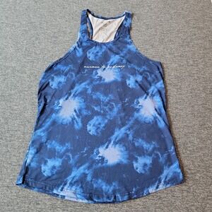 Jed North Tank Top Men's Medium Blue Cloud All Over Print Menace to Ordinary